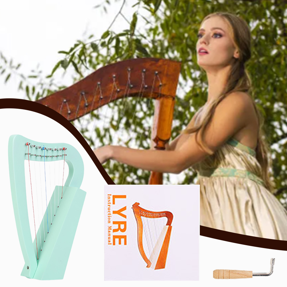 8줄 리어 하프 솔리드 우드 미니 하프(튜닝 렌치 포함 - Musical Instrument Harp 리뷰 및 가격