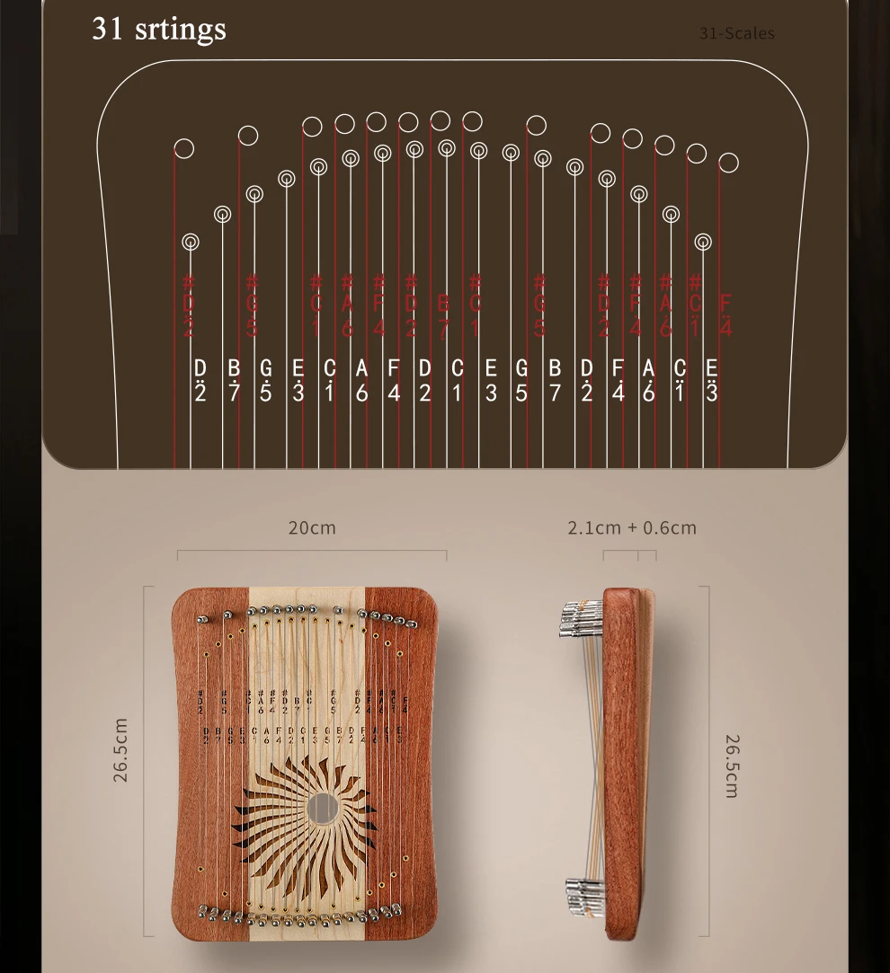 Hluru 리어 31현 엄지 칼리레 17현 손가락 하프 - Musical Instrument Harp 리뷰 및 가격